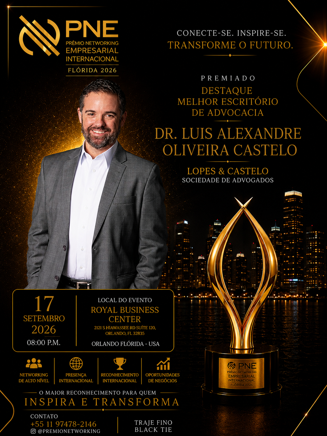 Flyer oficial — Dr. Luis Alexandre Oliveira Castelo