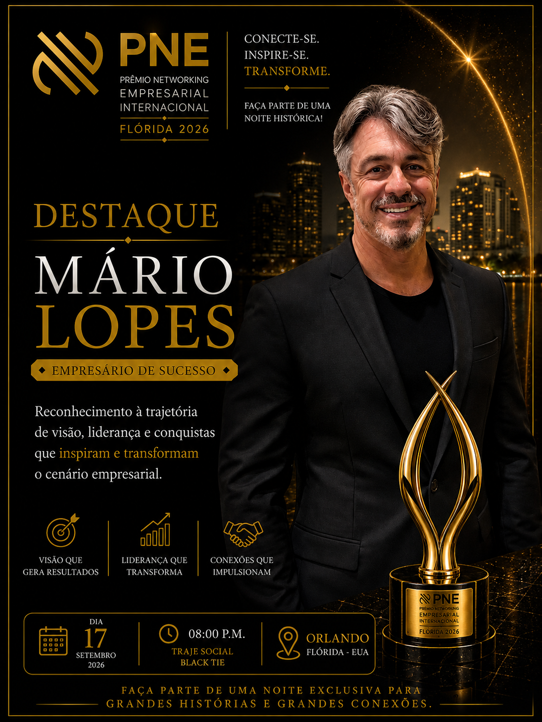 Flyer oficial — Mário Lopes